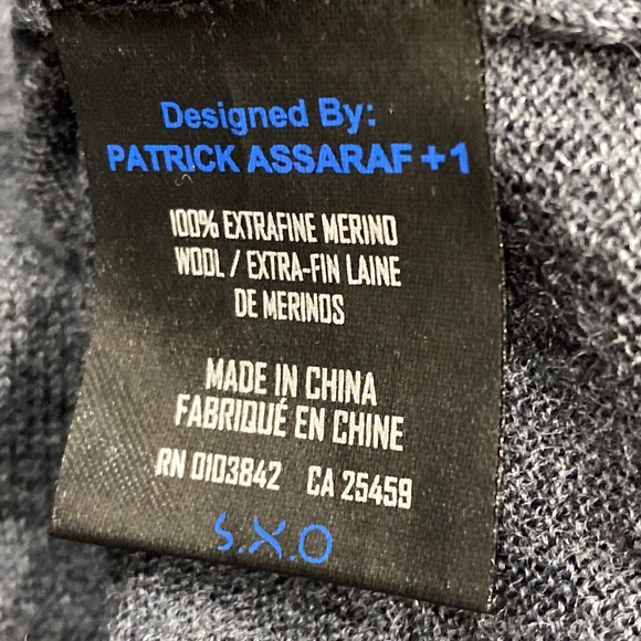 Patrick Assaraf Fine Merino Wool Heather Grey Crew Neck Sweater size XXL - Picture 6 of 11